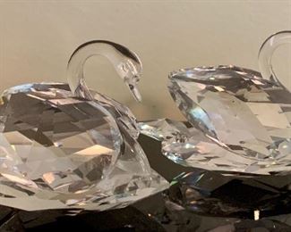 Item 13:  (2) Swarovski swans - 2":  $34