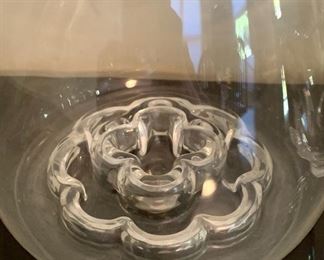 detail of inside bottom of Orrefors decanter