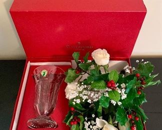 Item 29:  Waterford Glass in Red Gift Box: $25                                                                        Glass - 6"