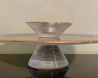 Item 26:  Kosta Boda cake stand with votive candle holder - 12.25" x 5":  $26