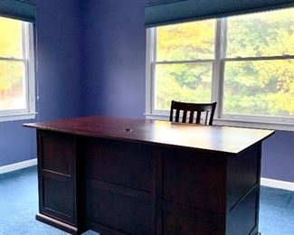 Item 63:  Bassett Furniture Executive Desk - 66.5"l x 33.5"w x 31"h: $450