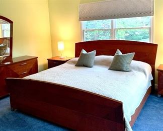 Item 66:  Highly Lacquered King size bed:  $495