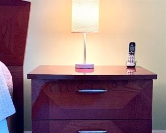 Item 68:  (2) Matching Nightstands with brushed nickel hardware - 28"l x 19.75"w x 23.5"h:  $245 ea