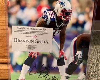 Item 127:  Brandon Spikes Signed Photo with COA: $20