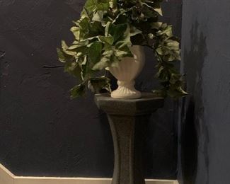 Item 132:  Column with Faux Plant: $30