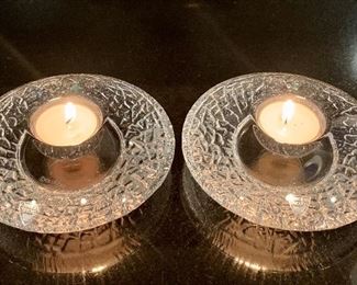 Item 119:  Orrefors votive 5.5" x 1":  $28/pair