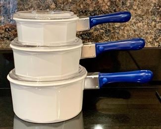 Item 130:  Nouveau Princess House Set of 3 Pans, France. $80 for set of 3