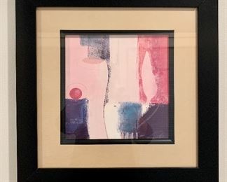 Item 163:  Framed abstract art number 2 - 17" x 17":  $38