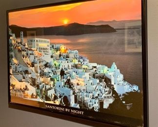 Item 106:  "Santorini by Night" picture - 34" x 23.5":  $45