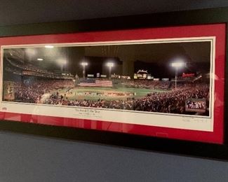 Item 173:  "Two Good to Be True" 2007 Red Sox World Series - 43.25" x 19.75": $75