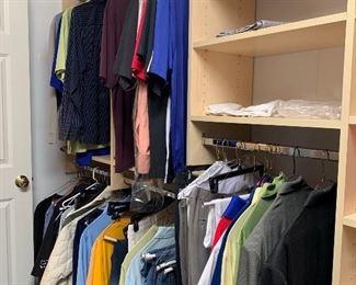 Lots of men's clothing - Lacoste, Vineyard Vines, etc. Make an appointment and come see!