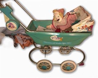 Vintage Disney’s It’s a Small World baby carriage with music box (works)