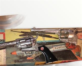 Stallion 45 and Fanner 50 toy revolvers 