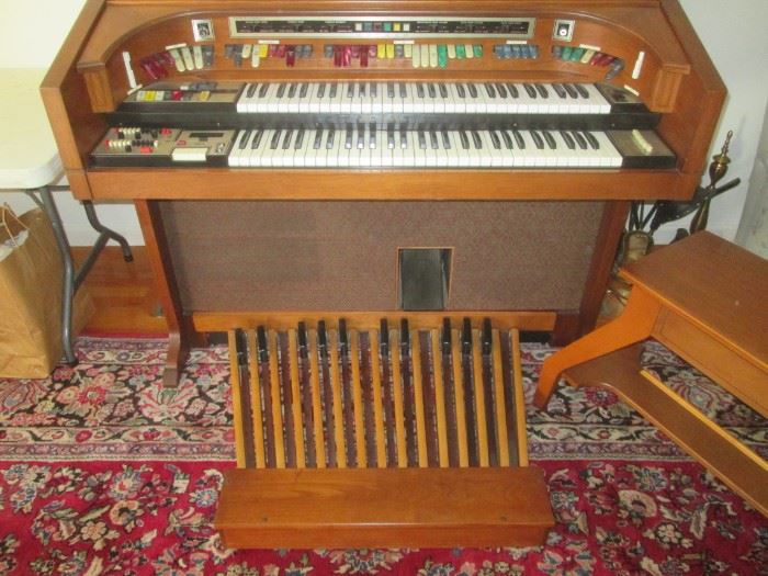 LOWREY ORGAN 53" wide by 45" High x 30" out
