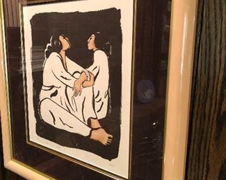 Rudolf Carl Gorman signed/numbered print - framed