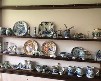 Great collection of Delft and Italian pottery