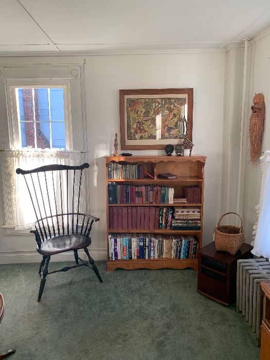 Living room 
Windsor Chair, Bookcase, Vintage books, 