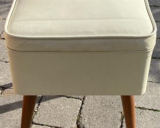 Vintage Mid Century Storage Ottoman $48