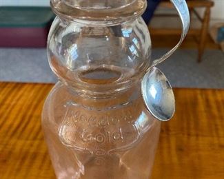 Meadow Gold Bottle with Cream Top Spoon 10” $16