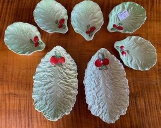 Vintage Carlton Ware "Lettuce Ware" England Two large Dishes 11" and 4  Small Dishes $48 