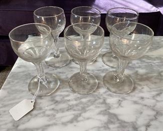 6 Matching Glasses 6” $10