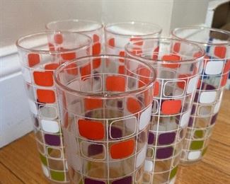 6  Mid Century Glasses $18