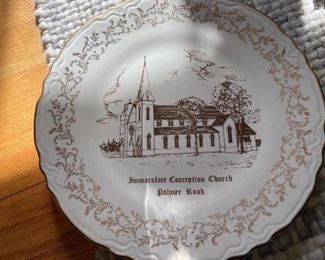 Immaculate Conception Church Palmer Read 22K gold Plate $10