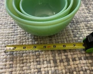 Jadeite mixing bowl set $85 
