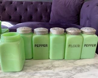 Jadeite Lot of shakers, $50