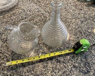 6" Manhattan Pitcher $15  10"  Vase $15