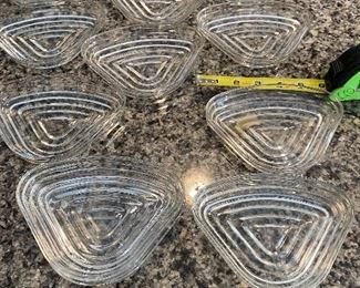 10 4" Manhattan Triangular Plates $50