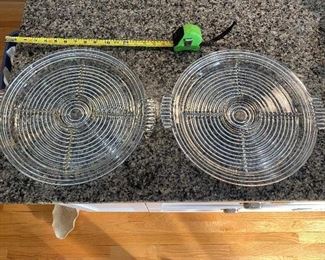 2  Anchor Hocking Manhattan 15" Tabbed Divided Platters  $42