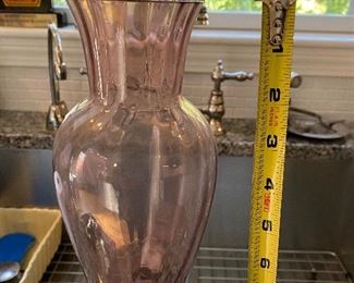 9" Pink Vase $12