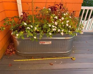 4' Steel Metal Tub Planter $85