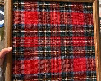 Framed Tartan Fabric 18 x 18 $22