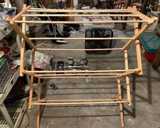 Wooden Clothes Rack $12