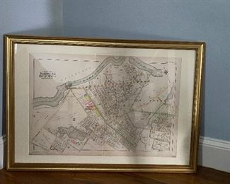 City of Newton Map  'x3' Wards 1&2 Plate 4. approx. 4’x3’ $225. or 2 for $425