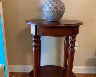 #5	Oval side table 19"x15"x27"	 $40.00 
