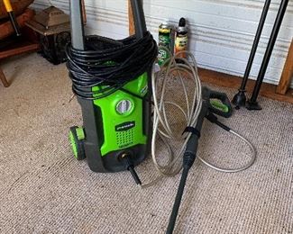 #30	Greenworks 1600 psi pressure washer	 $40.00 
