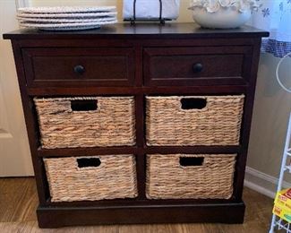 #33	Cabinet with storage baskets 30"x13"x28"	 $45.00 
