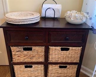 #33	Cabinet with storage baskets 30"x13"x28"	 $45.00 
