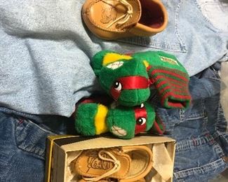 Lots of vintage children's shoes