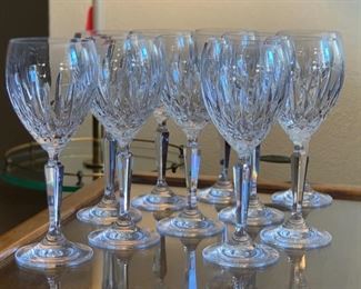 10 pc Waterford MOURNE Claret Wine Glasses Set of 10 Ireland 2002	7 5/8” H x 2 7/8” Diameter at top	