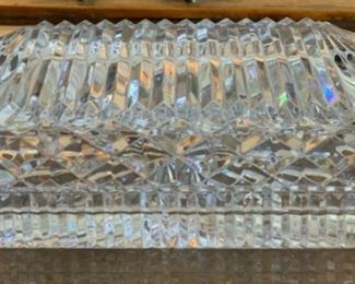 "Waterford Crystal Quarter Pound Covered Butter
Giftware in Original Box"	2.25x7.25x3.5in	HxWxD