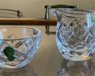 2pc Waterford Crystal Sugar & Creamer	Creamer: 2.5in H	