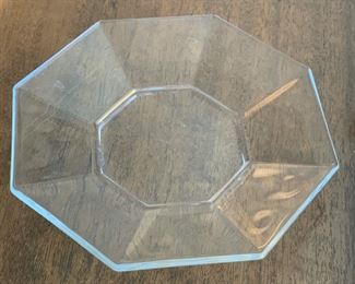 Set of 6 Arcoroc France Octime Clear Glass Cups/Saucers