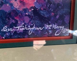 Sue Tushingham McNary Garden Cottage Landscape Framed Print 33.5x47.5x1in