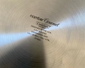 Nambe CookServ 12in Saute Pan MT0561 4x17.5x13in HxWxD