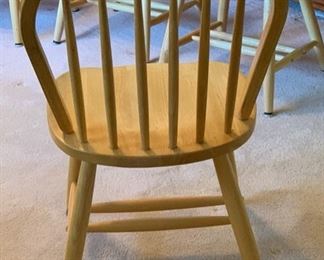 4pc Natural Pine Windsor Style Chairs 36x18x18in HxWxD