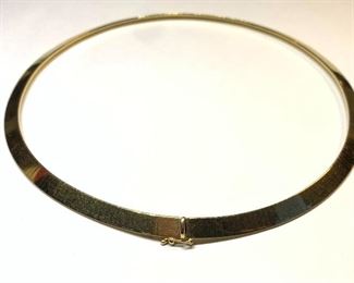 14kt Gold 16in Omega Necklace		
